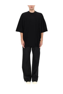 Drkshdw men’s tommy shirt black oversized crewneck t-shirt with short sleeves and relaxed fit