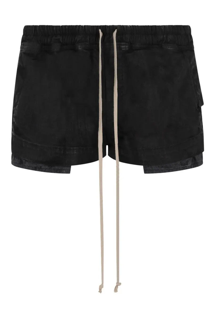 Drkshdw women’s black denim shorts with a drawstring waist and side pockets for casual wear