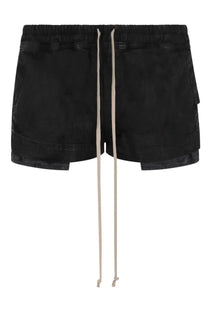 Drkshdw women’s black denim shorts with a drawstring waist and side pockets for casual wear