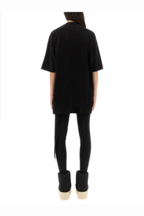 Drkshdw women’s black oversized short-sleeved t-shirt with a relaxed minimalist design in soft cotton material