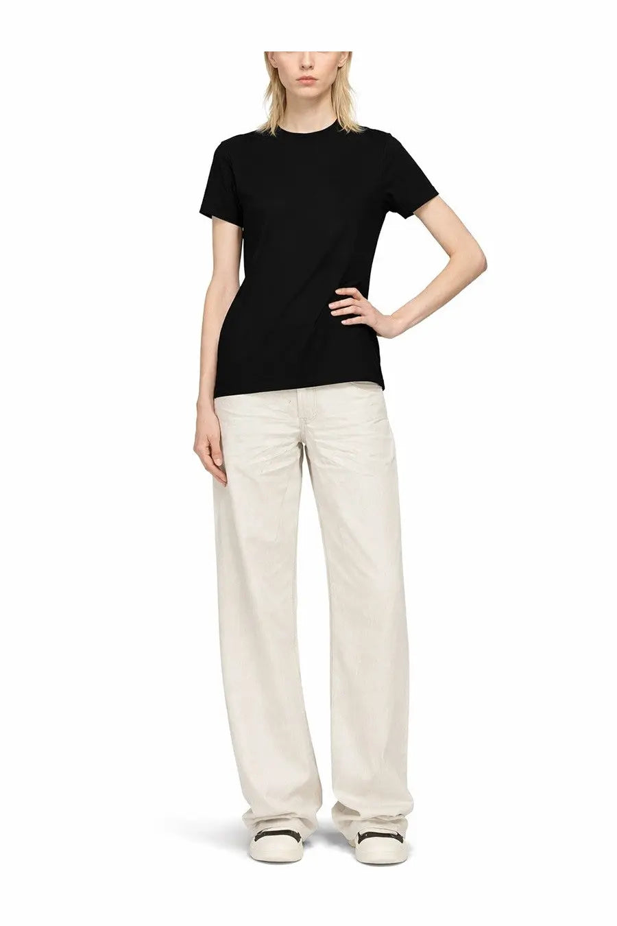 Black drkshdw women’s small short-sleeved crew neck cotton t-shirt ideal for casual wear