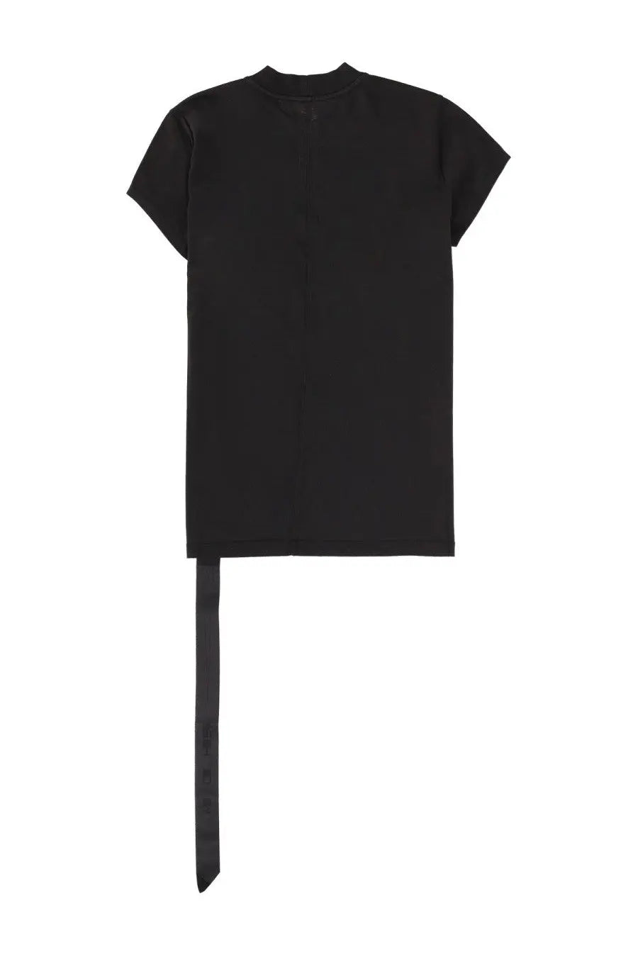 Drkshdw women’s small black short-sleeved t-shirt with long matching fabric tie from bottom hem