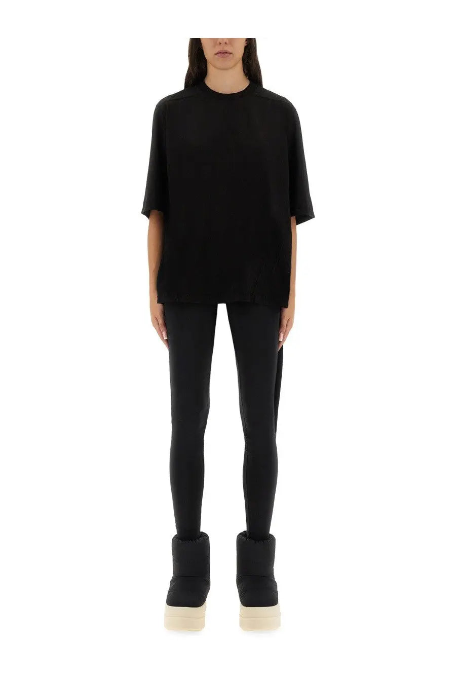 Drkshdw women’s walrus shirt black oversized short-sleeved top with relaxed minimalist design