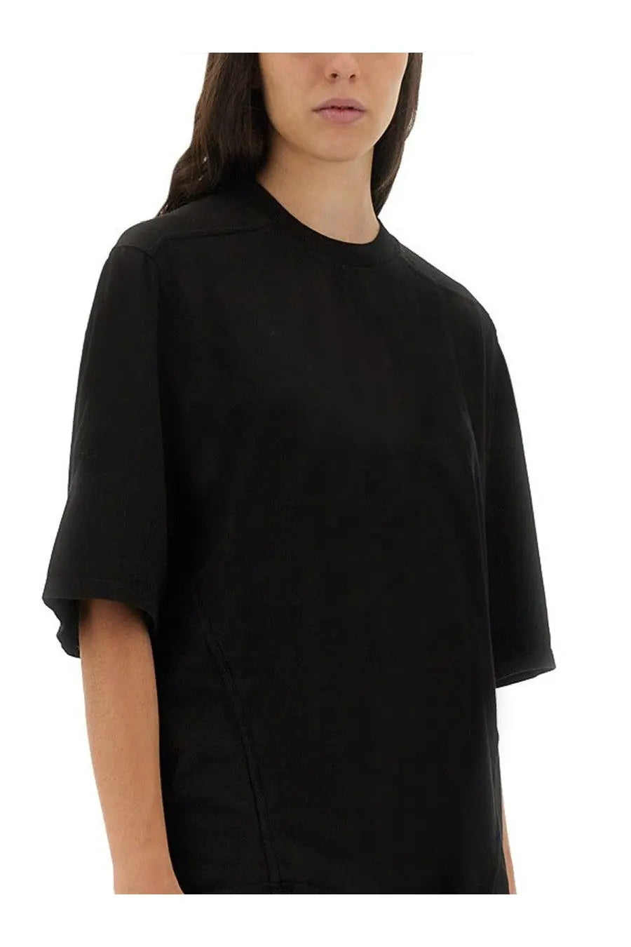 Drkshdw women’s walrus shirt black oversized short-sleeved t-shirt with relaxed fit and subtle seam detailing