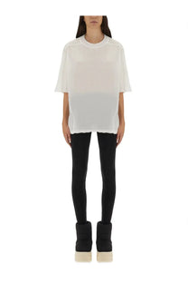 Drkshdw women’s walrus shirt white sheer short-sleeved top with relaxed fit and subtle gradient effect