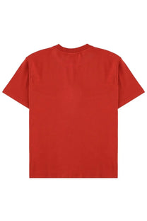 Drôle de Monsieur men’s solid red short-sleeved crew neck cotton t-shirt perfect for casual wear