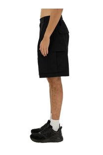 Dsquared2 men’s bermuda cargo black shorts with multiple pockets and a relaxed fit ideal for casual wear