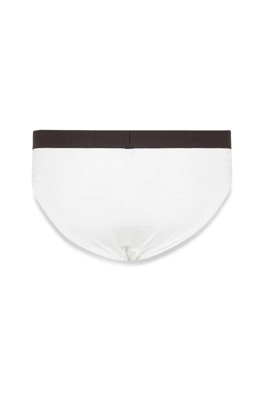 Dsquared2 men’s briefs white featuring white fabric and a solid brown waistband for comfortable everyday wear