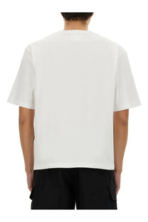 Dsquared2 men’s icon new generation oversized white short-sleeved t-shirt with relaxed fit and crew neckline
