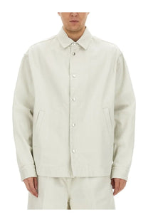 Dsquared2 men’s icon new generation overshirt white minimalist off-white button-up jacket with structured design