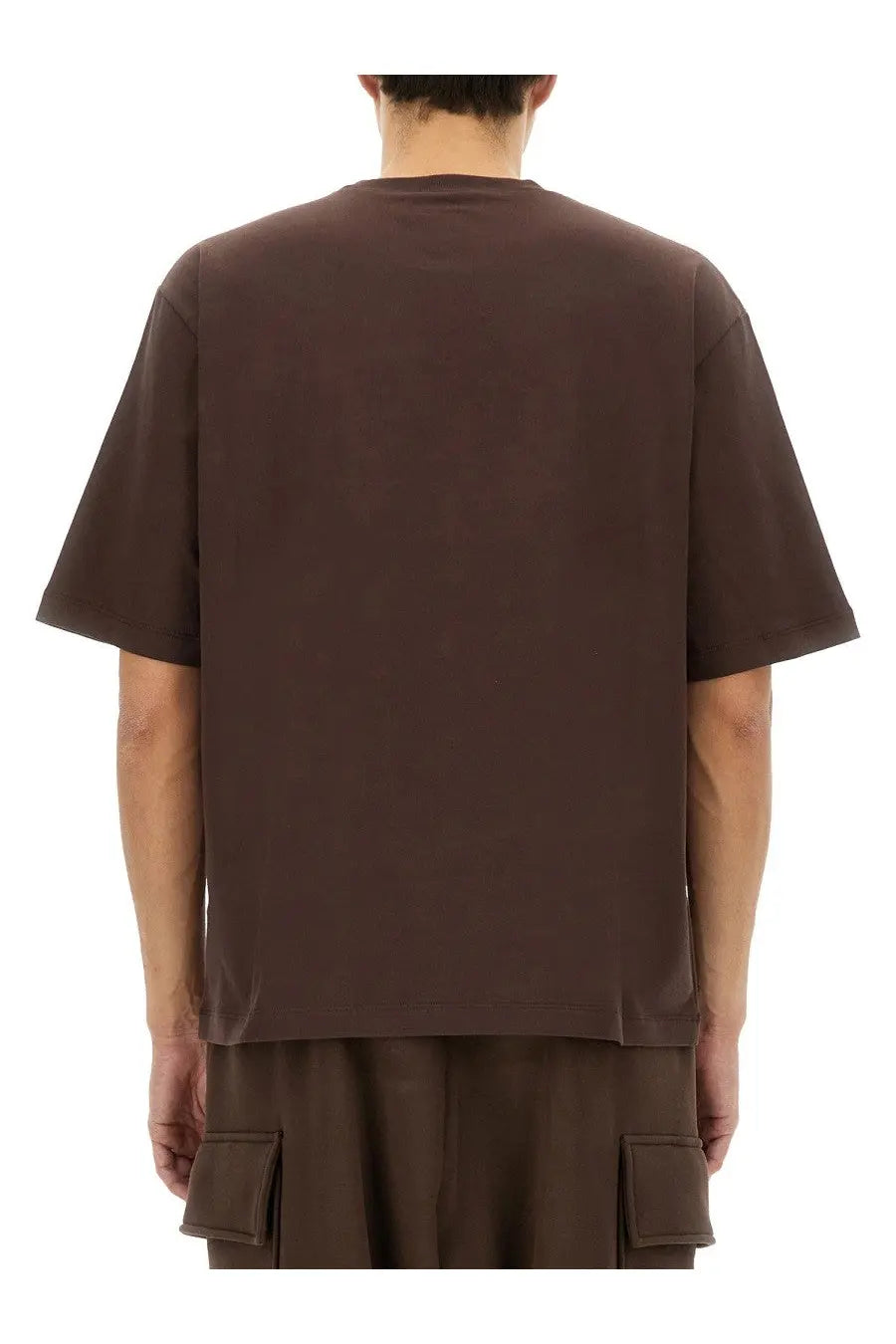 Dsquared2 men’s icon new generation brown oversized short-sleeved t-shirt with relaxed fit and subtle ribbed hem
