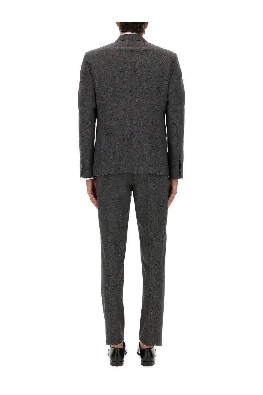 Dsquared2 men’s London dress grey tailored charcoal gray suit with classic fit and subtle texture