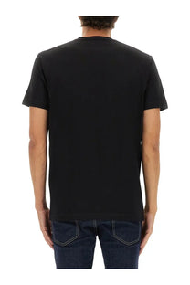 Dsquared2 men’s black short-sleeved crew neck t-shirt made from soft cotton for casual wear