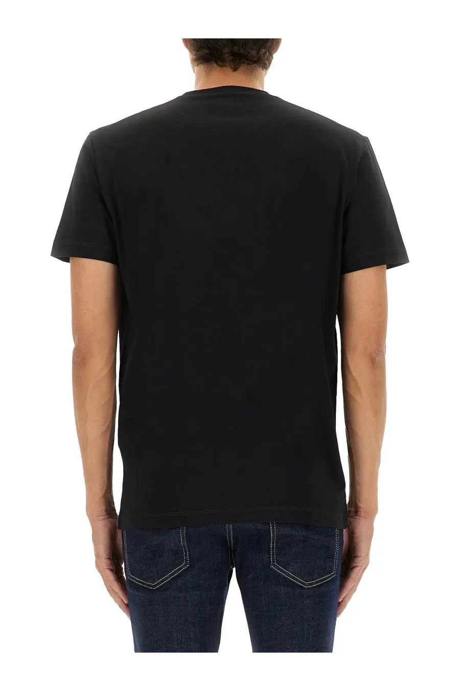 Dsquared2 men’s black short-sleeved crew neck cotton t-shirt ideal for casual wear