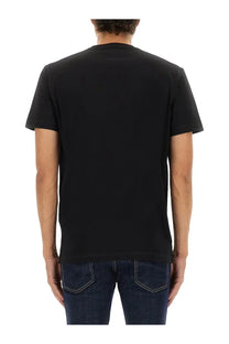 Dsquared2 men’s black short-sleeved crew neck cotton t-shirt ideal for casual wear