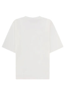 Dsquared2 men’s white oversized cotton t-shirt with relaxed fit and short sleeves
