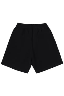 Dsquared2 men’s black minimalist shorts with relaxed fit and elastic waistband for casual wear