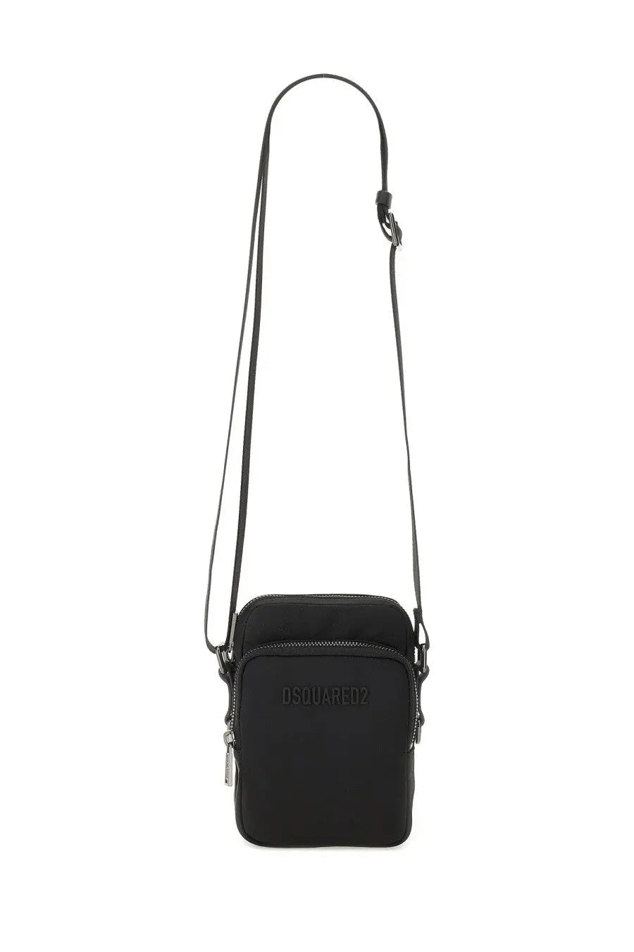 Dsquared2 men’s black crossbody bag with sleek minimalist design and adjustable strap for shoulder use