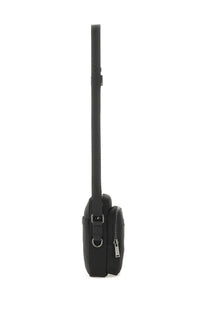 Dsquared2 men’s black crossbody bag with sleek minimalist design and silver toned hardware accents