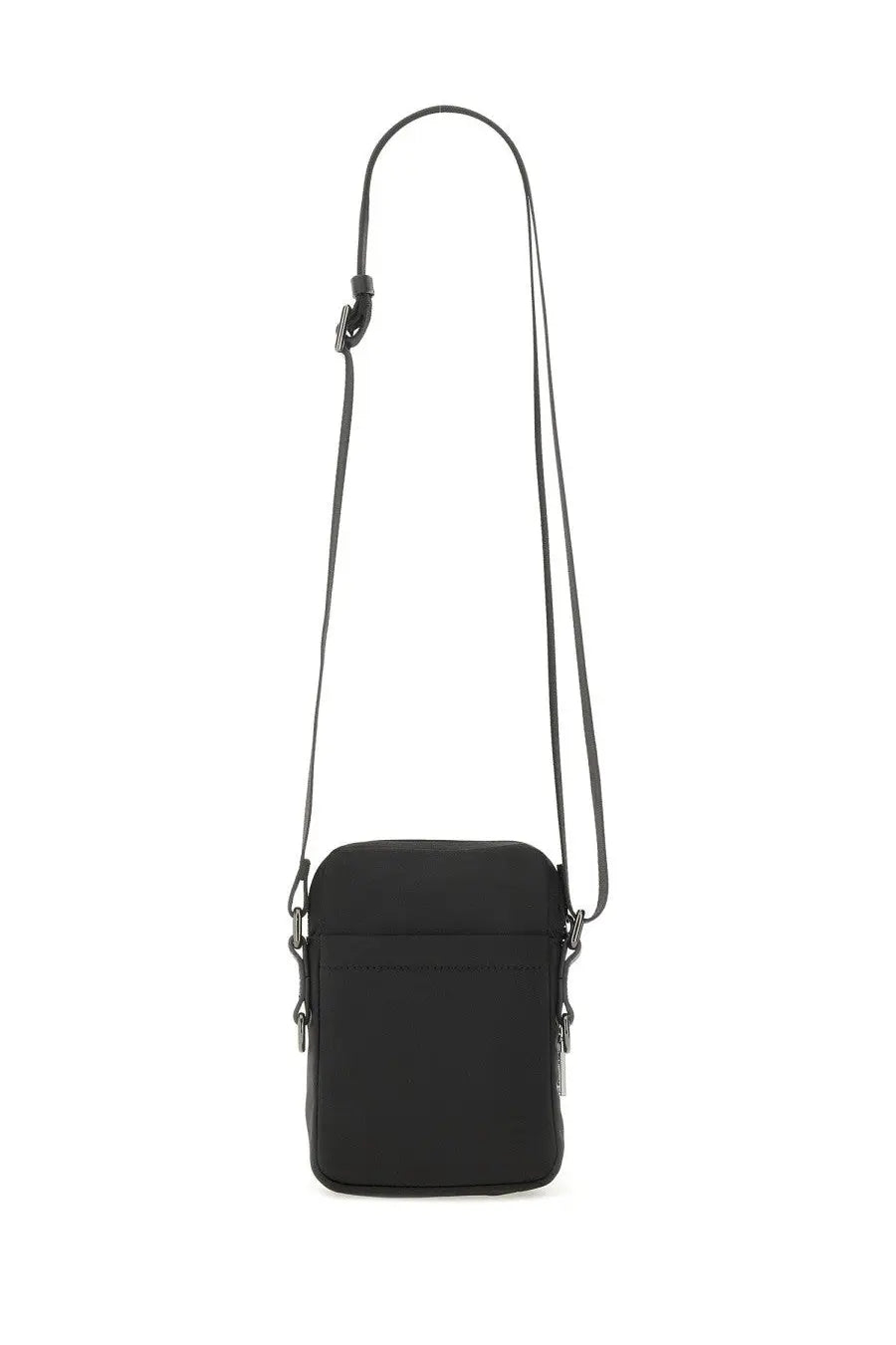 Dsquared2 men’s black nylon crossbody bag with adjustable strap and minimalist design for everyday use