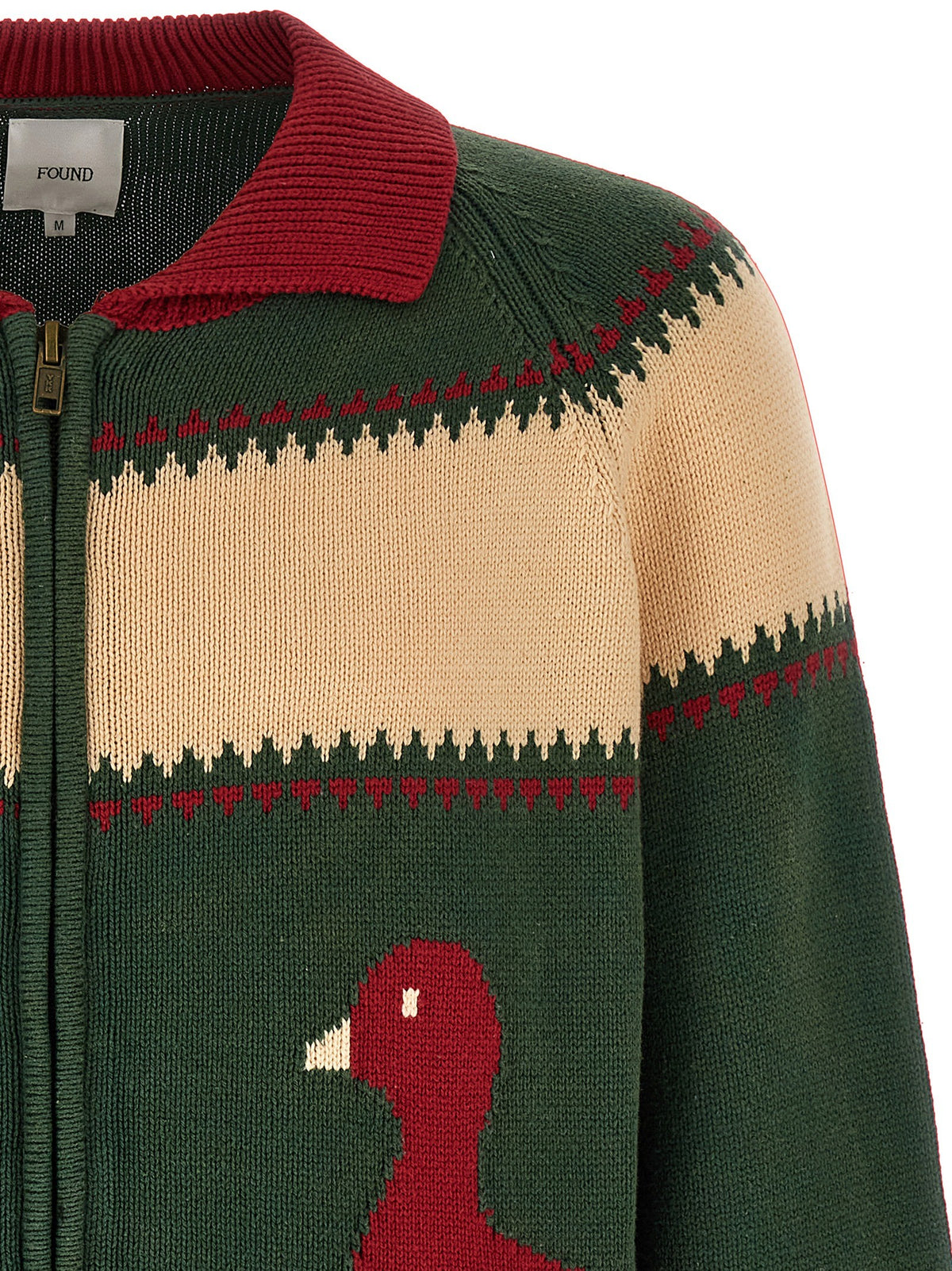 FOUND Duck Cardigan Green