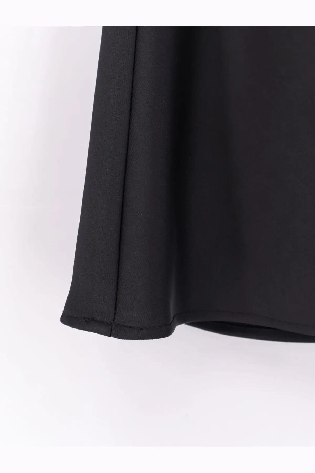 DUNST women’s black satin skirt with smooth flowing fabric and clean seam detailing