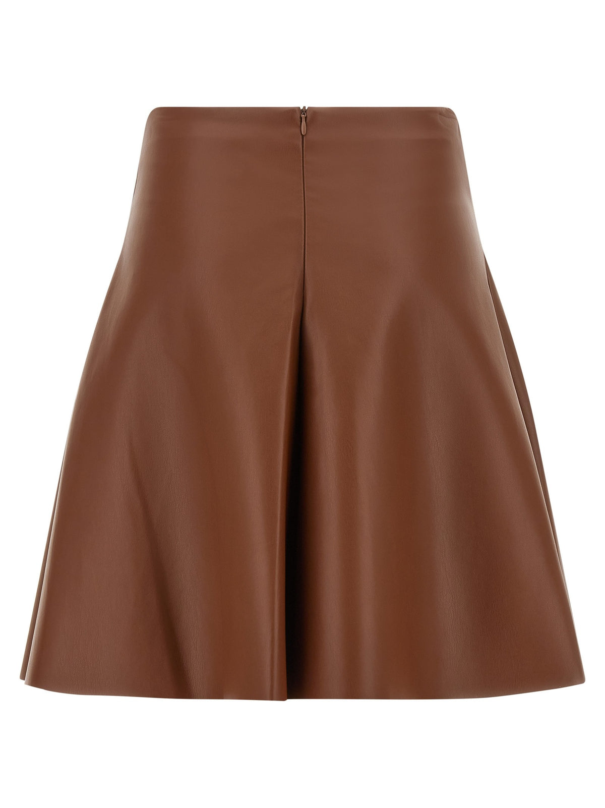 Nude Lucy Eco Leather Full Skirt Brown