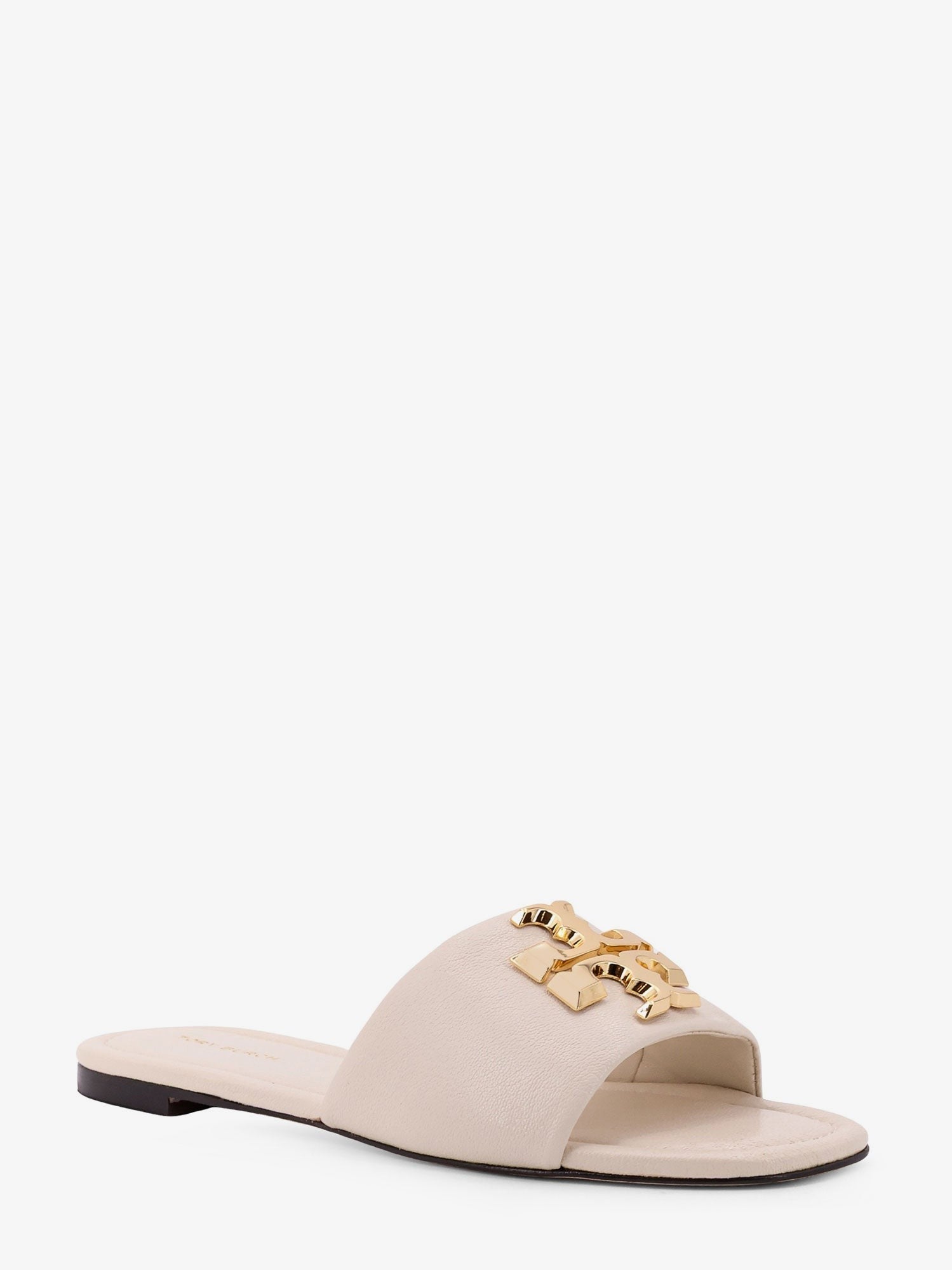 Tory Burch Women's Eleanor Leather Flat Sandals White