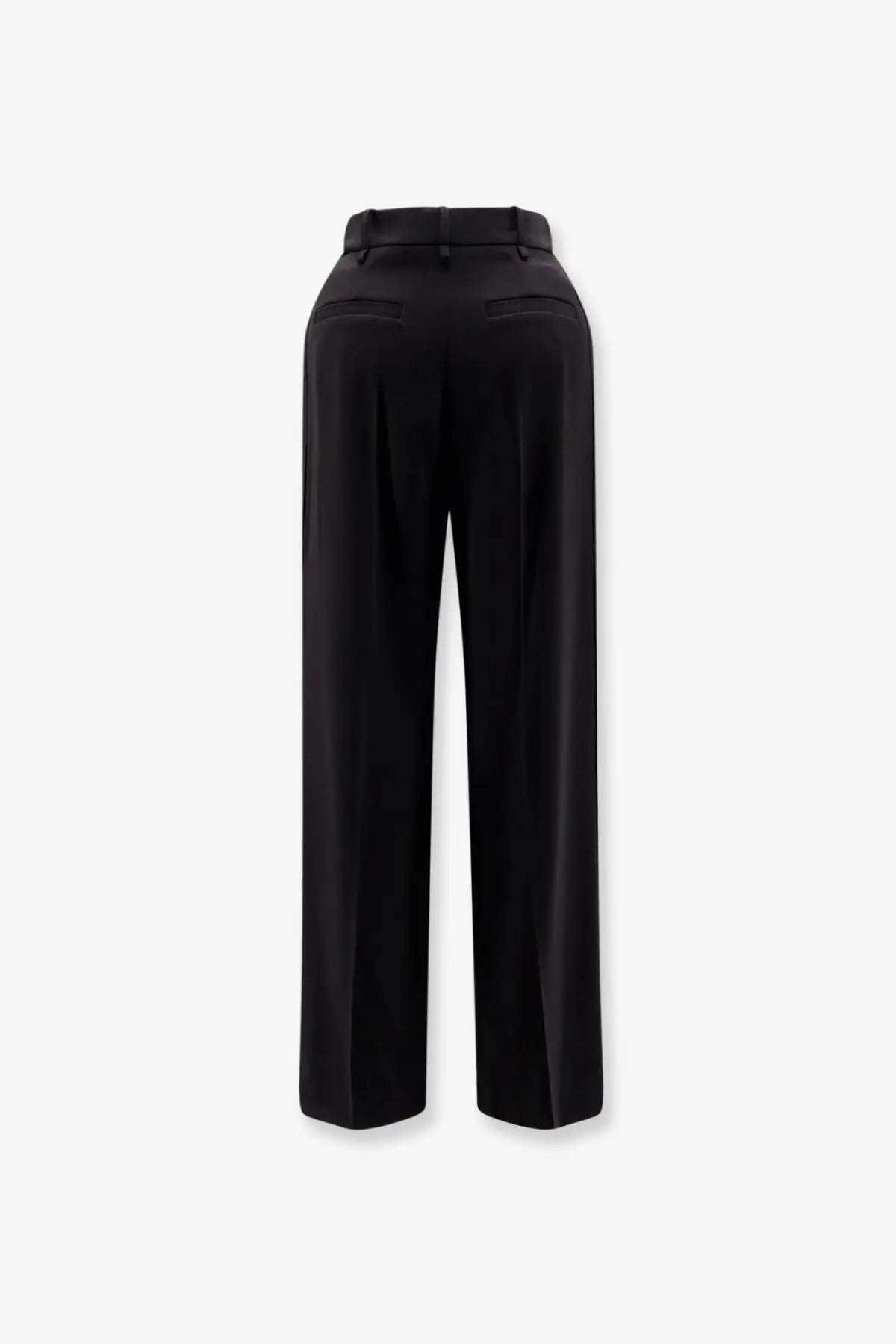 Elisabetta Franchi womens essentials black high waisted wide leg stretch trousers with tailored back pleats