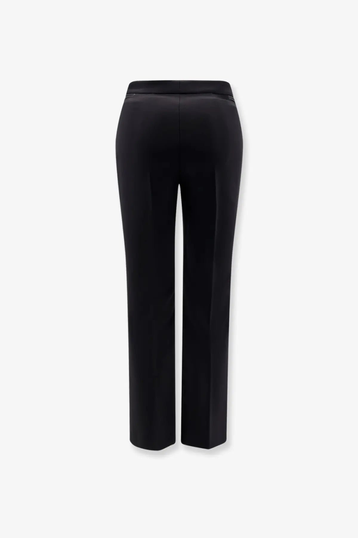 Elisabetta Franchi women’s black tailored trousers with sleek straight-leg cut and smooth matte fabric finish
