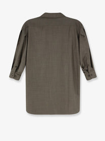 Loro Piana Women's Elyse Virgin Wool Shirt Brown