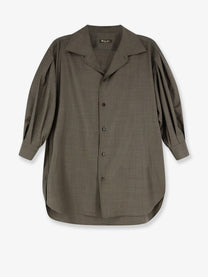 Loro Piana Women's Elyse Virgin Wool Shirt Brown