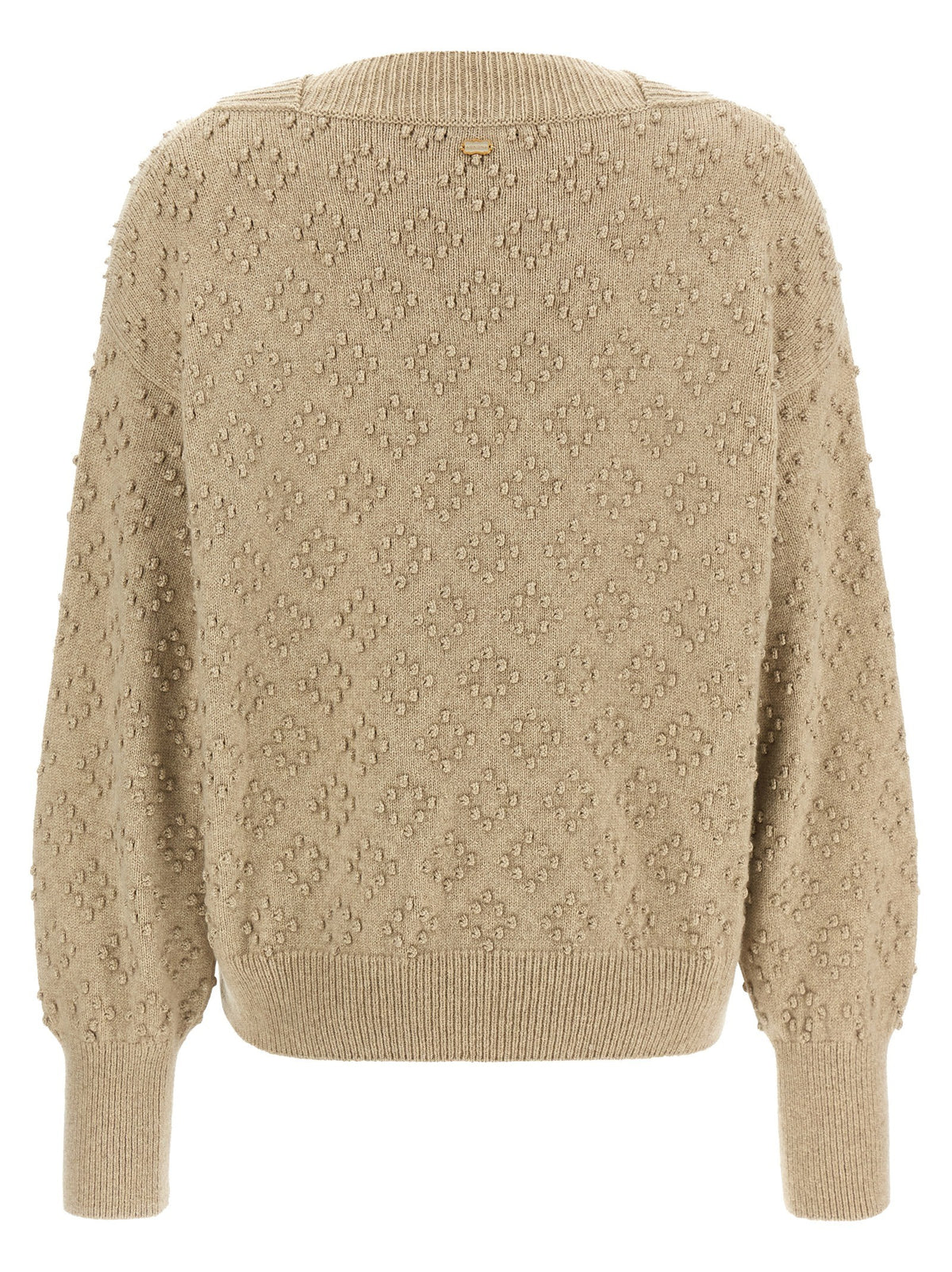 Agnona Embossed Sweater Beige
