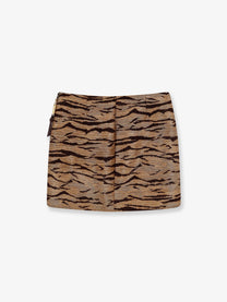Elisabetta Franchi Women's Embroidered Mini Skirt Beige