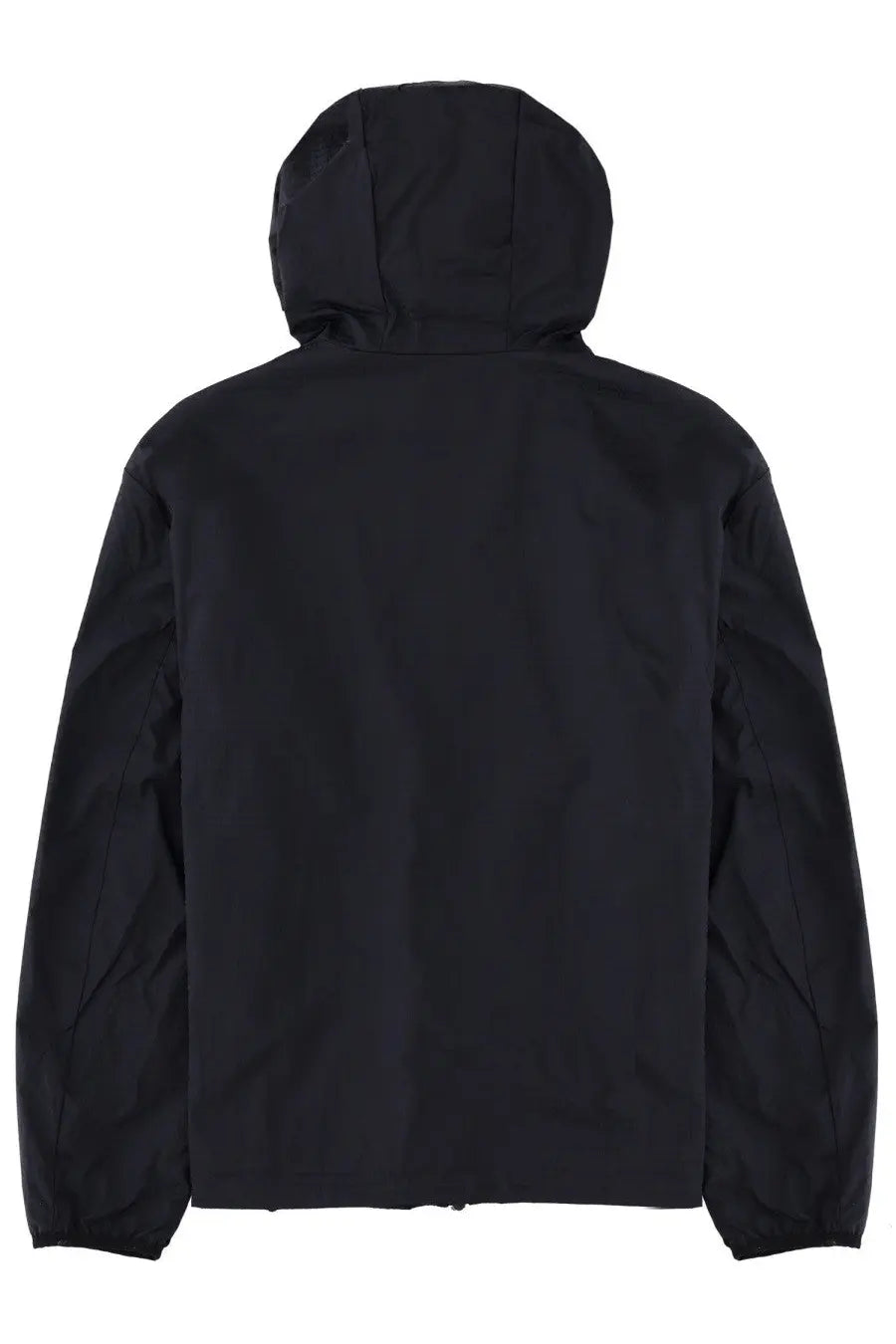 Emporio armani men’s black hooded jacket with sleek minimalist design and smooth fabric in giacca con zip cappuccio style