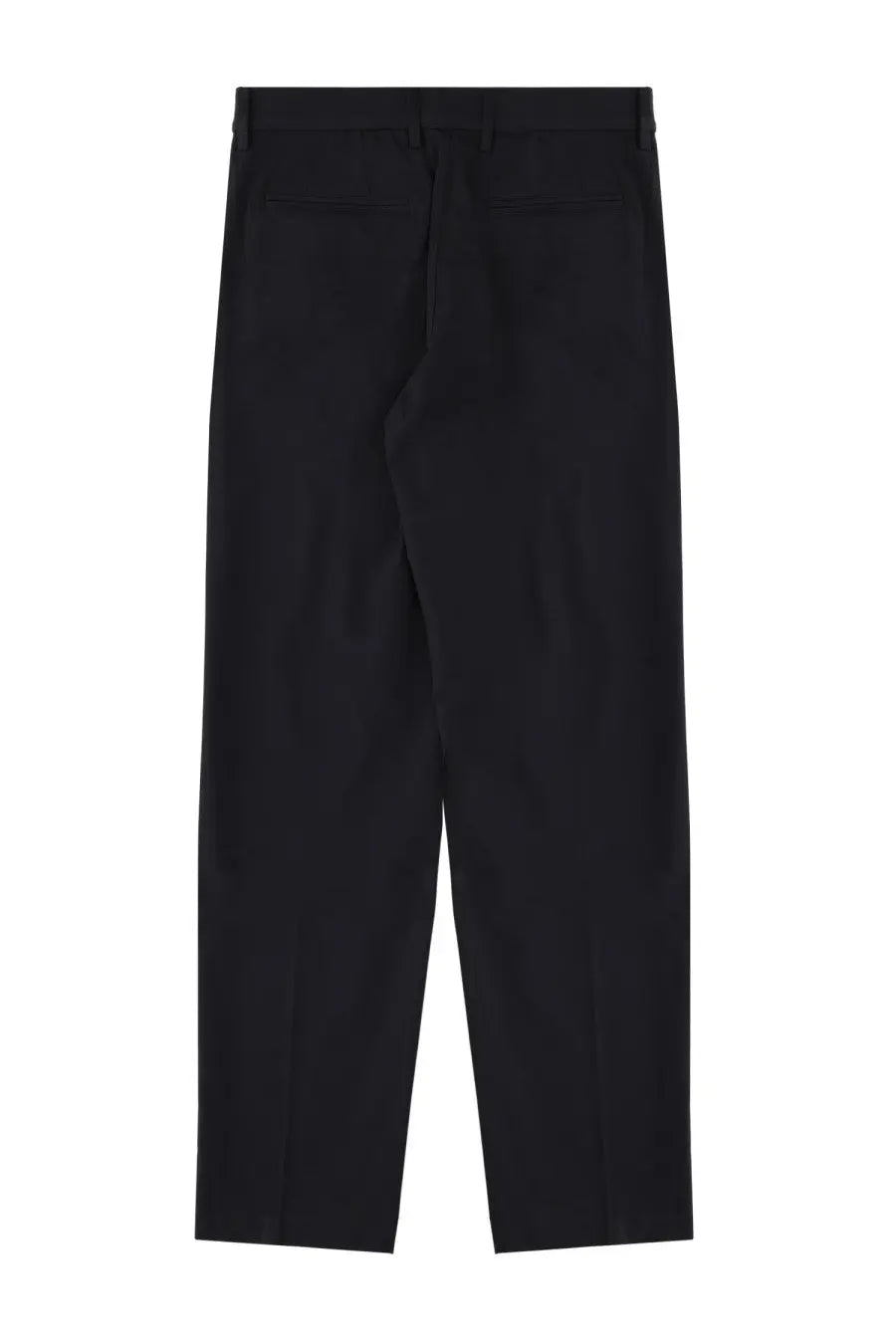 Emporio Armani men’s slim fit black tailored trousers with sleek straight-leg cut and subtle creasing