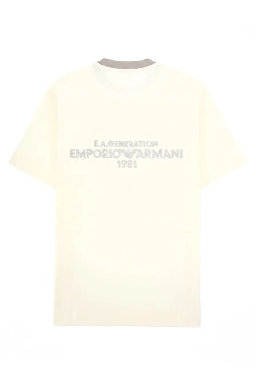 Cream-colored emporio armani men’s shirt in white featuring a clean design and premium fabric for stylish comfort
