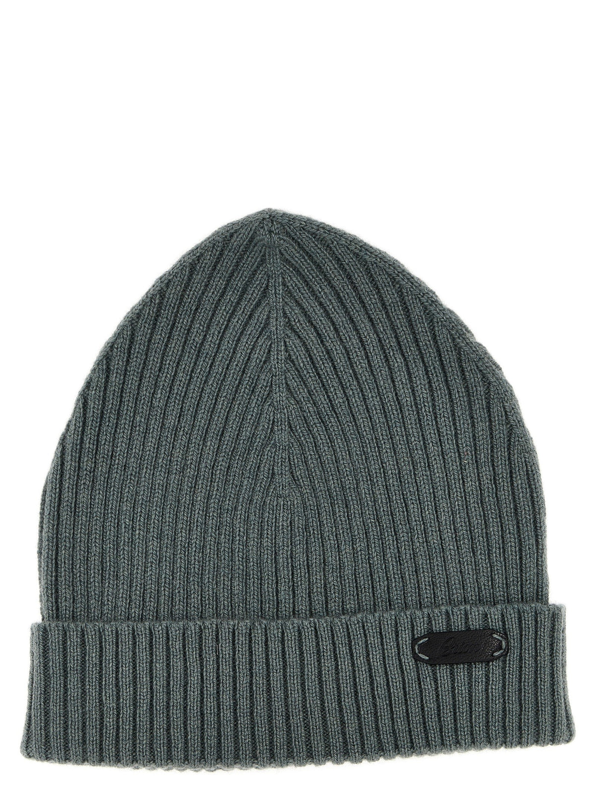 Brioni English Ribbed Beanie Green