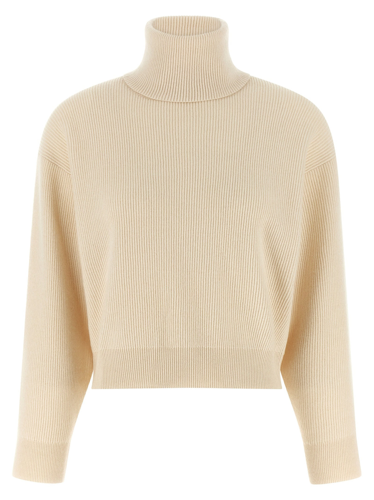 Brunello Cucinelli English Ribbed Sweater White