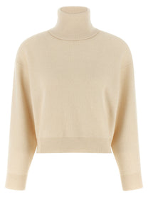 Brunello Cucinelli English Ribbed Sweater White