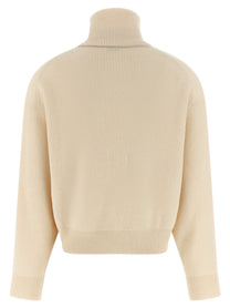Brunello Cucinelli English Ribbed Sweater White