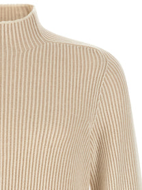 Brunello Cucinelli English Ribbed Sweater Beige
