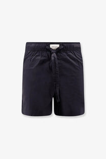 Entire studios unisex black cotton bermuda shorts with sleek minimalist design and elastic drawstring waistband