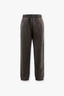 Entire studios unisex cotton jogging trousers black relaxed-fit dark gray jogger pants with elastic waistband and cuffed hems