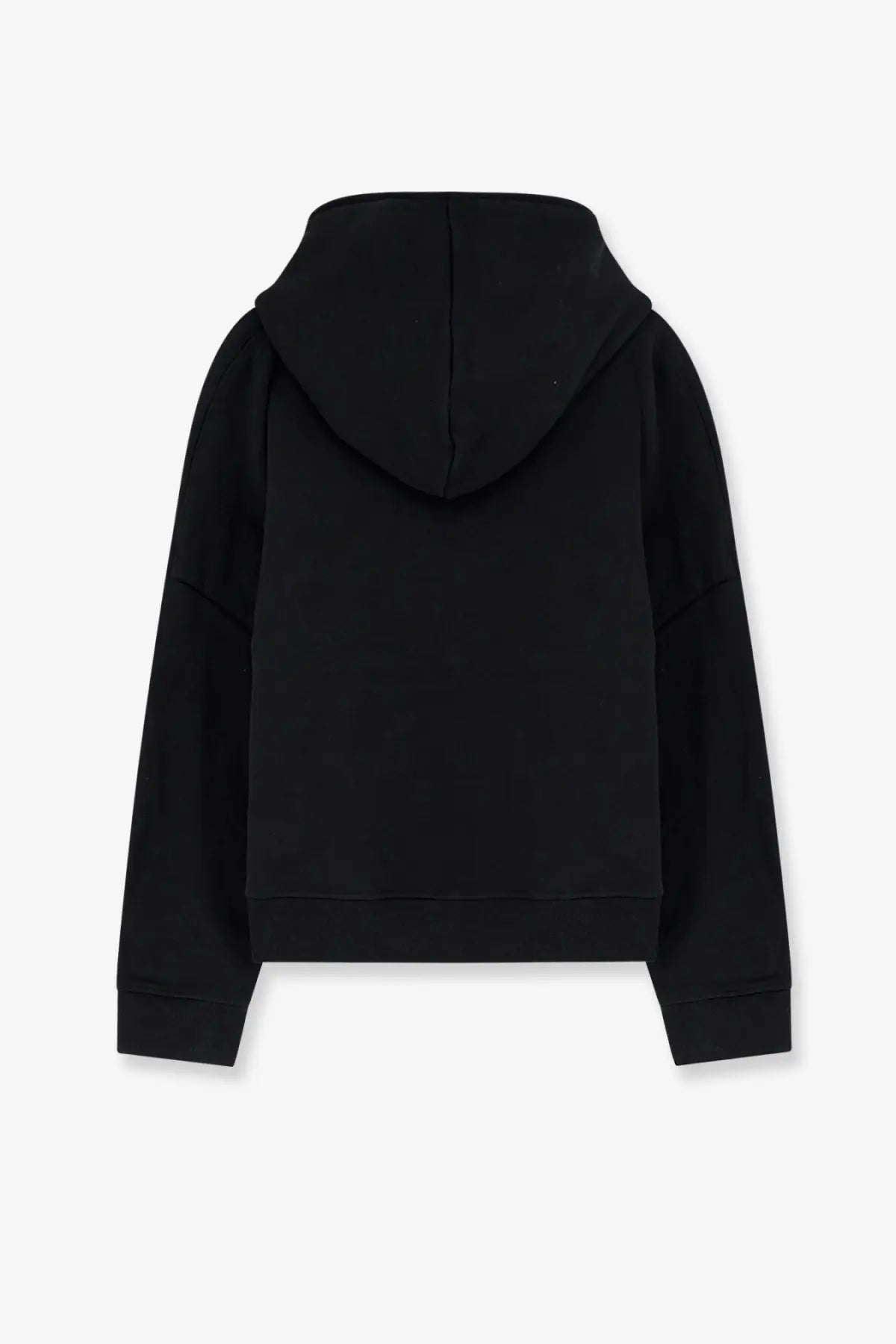 Entire Studios unisex eternal zip black cotton sweatshirt with relaxed fit and ribbed cuffs