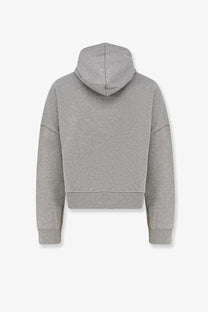 Entire Studios unisex eternal zip cotton sweatshirt grey with ribbed cuffs and hem in gray heathered cotton