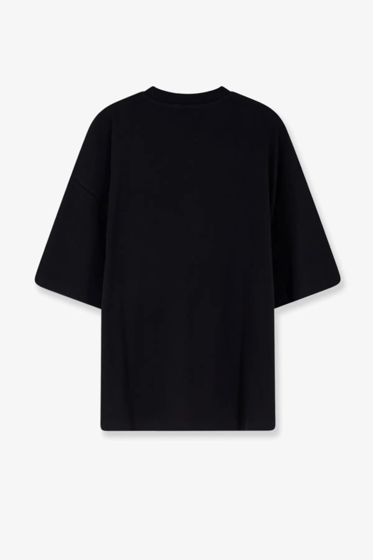 Entire Studios unisex heavy boxy tee in black features an oversized relaxed fit with short sleeves cotton fabric