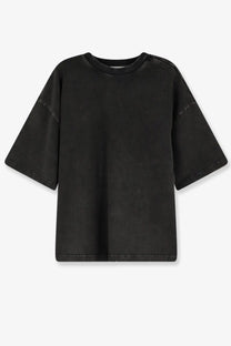 Black oversized t-shirt entire studios unisex heavy boxy tee with relaxed fit and subtle stitching details