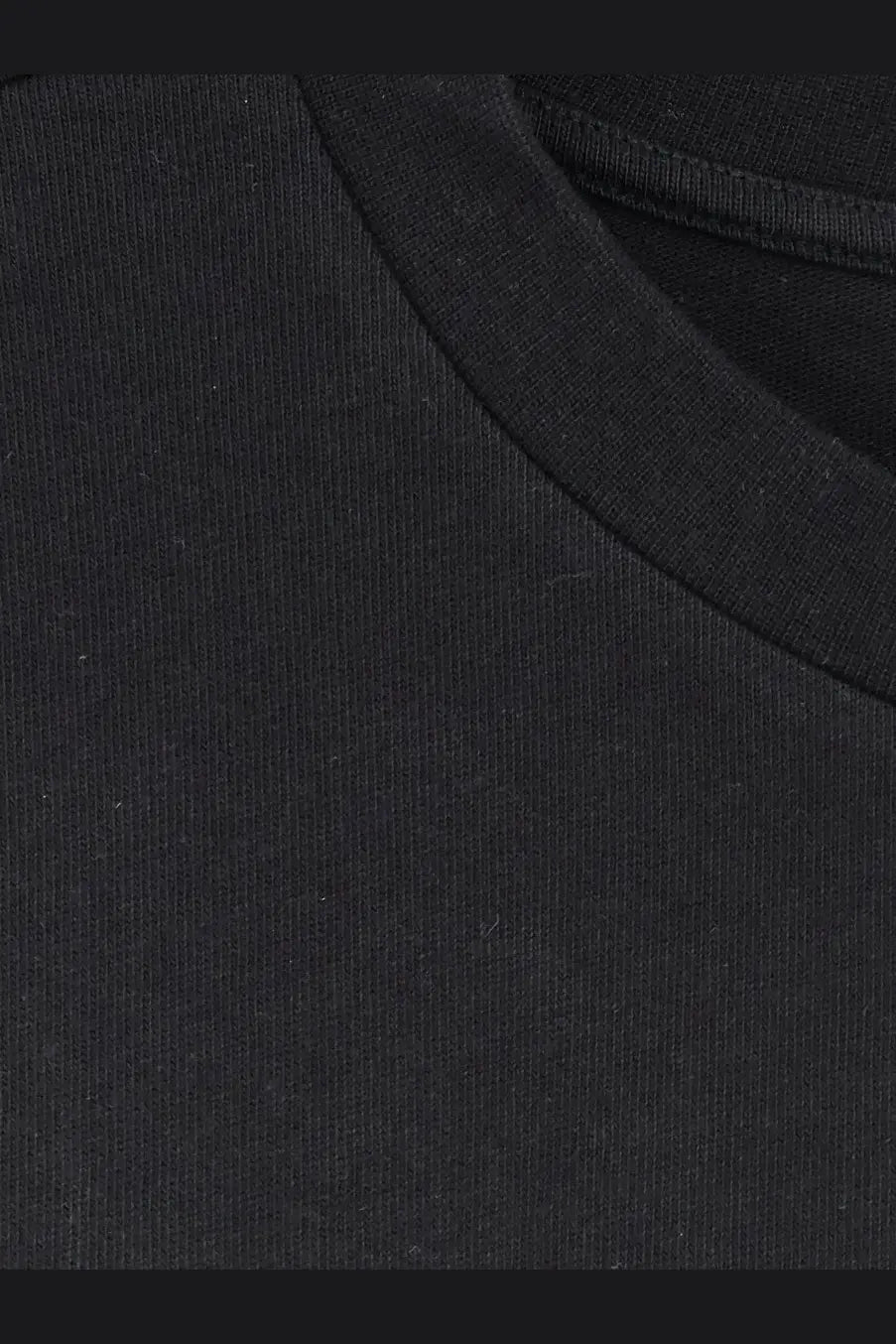 Entire Studios unisex heavy boxy tee black ribbed knit t-shirt with soft smooth texture and neatly stitched neckline