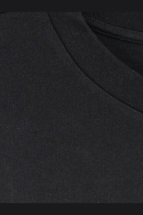 Entire Studios unisex heavy boxy tee black ribbed knit t-shirt with soft smooth texture and neatly stitched neckline